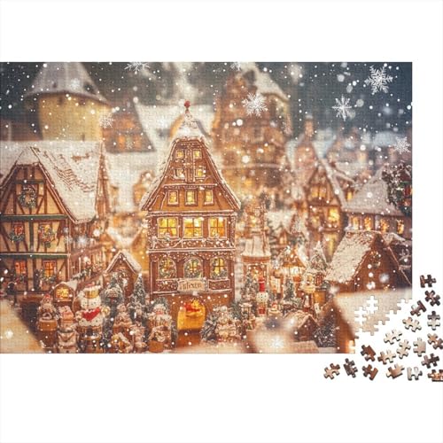 Rothenburg Christmas Puzzles 1000 Stück Puzzles Für Erwachsene Lernen Lernspielzeug Weihnachten Geburtstag Geschenke 1000pcs (75x50cm) von YTPONBCSTUG