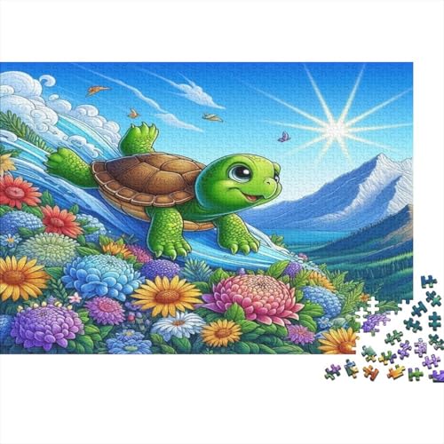 Schildkröten Hölzerne Puzzles Wasserfest 1000-teiliges Cartoon Puzzle Für Erwachsene Herausfordernd Und Knifflig Puzzle Für Erwachsene Puzzle Zur Heimdekoration von YTPONBCSTUG