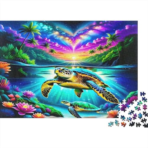 Schildkröten Hölzerne Puzzles Wasserfest 1000-teiliges Cartoon Puzzle Geschenke Für Erwachsene Spaß Puzzle Für Erwachsene Herausfordernde Puzzlespiele von YTPONBCSTUG