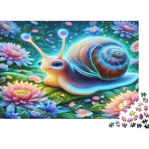 Schnecke Hölzerne Puzzles Wasserfest 1000 Teile DIY-Cartoon Puzzle Für Erwachsene Spaß Puzzle Für Erwachsene Puzzle Zur Heimdekoration von YTPONBCSTUG