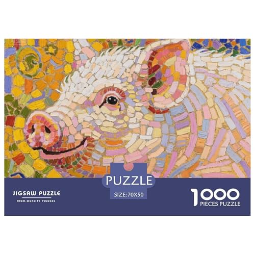 Schwein Hölzerne Puzzles Wasserfest 1000-teiliges Puzzle Geschenke Für Erwachsene Spaßzur Heimdekoration Schwein Hölzerne Puzzles Wasserfest 1000-teiliges Puzzle Geschenke Für Erwachsene Spaßzur Heimdekoration von YTPONBCSTUG