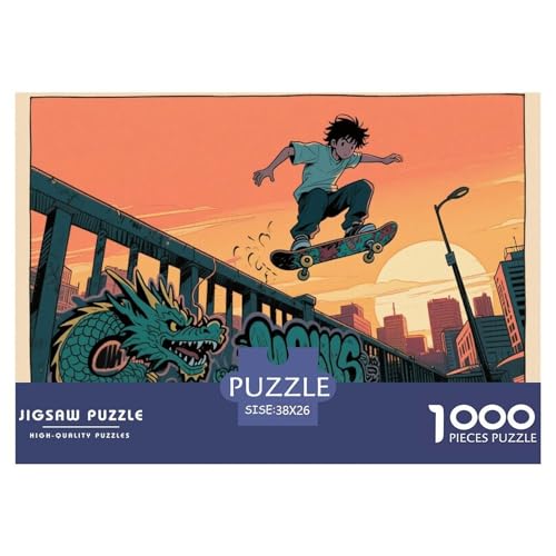 Skateboarder Hölzerne Puzzles Wasserfest 1000 Teile DIY- Puzzle Für Erwachsene Bunt Herausfordernde Puzzlespiele Skateboarder Hölzerne Puzzles Wasserfest 1000 Teile DIY- Puzzle Für Erwachsene Bunt Herausfordernde Puzzlespiele von YTPONBCSTUG