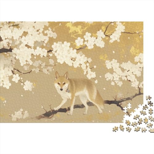 Spring Cherry Blossoms Puzzle 1000 Teile,Geschicklichkeitsspiel Für Die Ganze Familie, Japanese Rinpa Style Puzzles 1000 Teile,Farbenfrohes Holz Puzzle Für Erwachsene 1000pcs (75x50cm) von YTPONBCSTUG