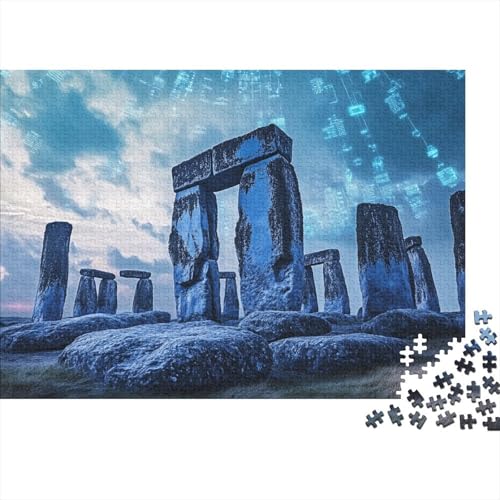 Stonehenge Quantum Computer 1000 Stück Puzzles Für Erwachsene Stress Abbauen Familien-Puzzlespiel 1000-teiliges Puzzle Lernspiel Spielzeug Geschenk 1000pcs (75x50cm) von YTPONBCSTUG