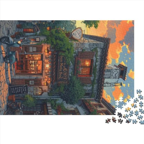 Straßenansicht Puzzle 1000 Teile,Puzzle 1000 Teile Erwachsene,Klassische Puzzle 1000 Stück,Geschicklichkeitsspiel Für Die Ganze Familie,Gebäude Landschaften Puzzle 1000pcs (75x50cm) von YTPONBCSTUG