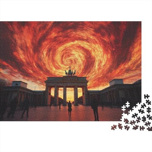 Swirling Sky 1000 Stück Puzzles Für Erwachsene-Brandenburg Gate Muster Puzzles Für Erwachsene 1000 DIY Puzzle Spielzeug 1000pcs (75x50cm) von YTPONBCSTUG