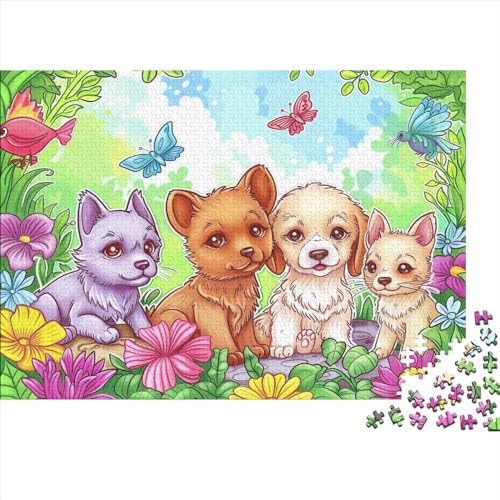 Tierwelt Puzzles 300 Teile Für Erwachsene|Tiere Zeichentrickfilm| 300 Teile Holzpuzzle Lernspiele Heimdekoration Puzzle 300pcs (40x28cm) von YTPONBCSTUG