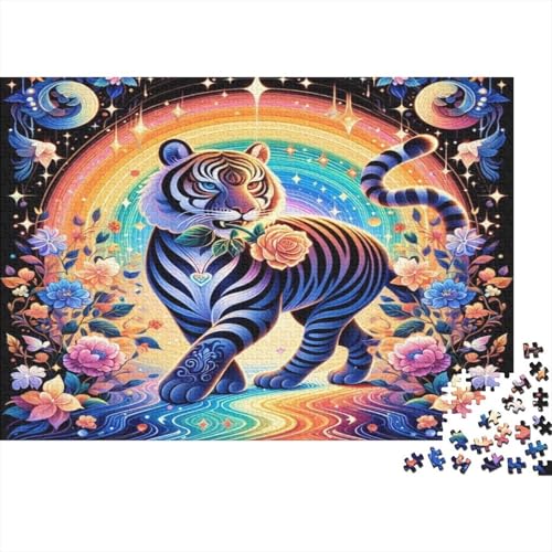 Tiger Hölzerne Puzzles Wasserfest 1000 Teile DIY-Cartoon Cute Puzzle Geschenke Für Erwachsene Spaß Puzzle Für Erwachsene Puzzle Zur Heimdekoration von YTPONBCSTUG