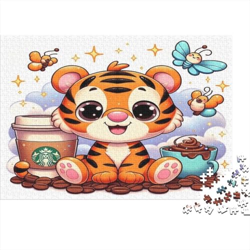 Tiger Hölzerne Puzzles Wasserfest 1000-teiliges Cartoon Cute Puzzle Geschenke Für Erwachsene Herausfordernd Und Knifflig Puzzle Für Erwachsene Lernspiele von YTPONBCSTUG