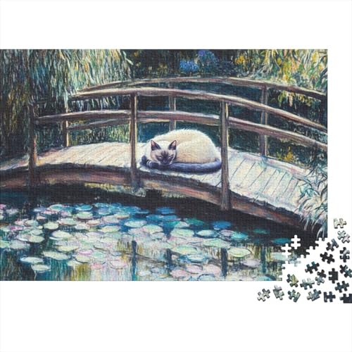 Water Lily Pond at Giverny Puzzles 1000 Teile Für Erwachsene|| 1000 Teile Holzpuzzle Lernspiele Heimdekoration Puzzle 1000pcs (75x50cm) von YTPONBCSTUG