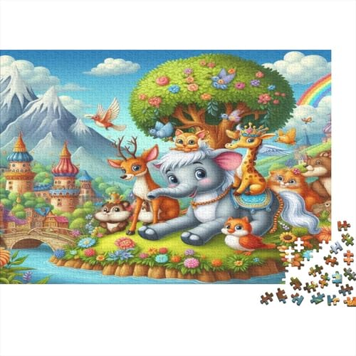 Wildtiere Hölzerne Puzzles Wasserfest 1000 Teile DIY-Cartoon Cute Puzzle Für Erwachsene Herausfordernd Und Knifflig Puzzle Für Erwachsene Lernspiele von YTPONBCSTUG