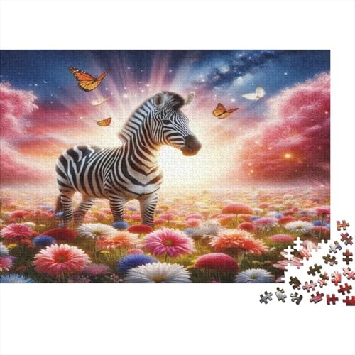 Zebra Hölzerne Puzzles Wasserfest 1000-teiliges Cartoon Puzzle Für Erwachsene Spaß Puzzle Für Erwachsene Herausfordernde Puzzlespiele von YTPONBCSTUG