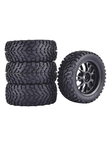 YTrBXZ 1,9-Zoll-75-mm-Offroad-Buggy-Reifen mit 12-mm-Sechskantnaben, kompatibel mit 1/14, 1/16 und 1/10 RC-Rennfahrzeugen von YTrBXZ