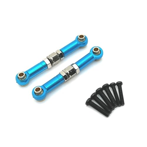 YTrBXZ 14209 14210 Metall Front Lenkstange Links Upgrade Teile Zubehör Für 1/14 Kompatible RC Auto(Blue) von YTrBXZ