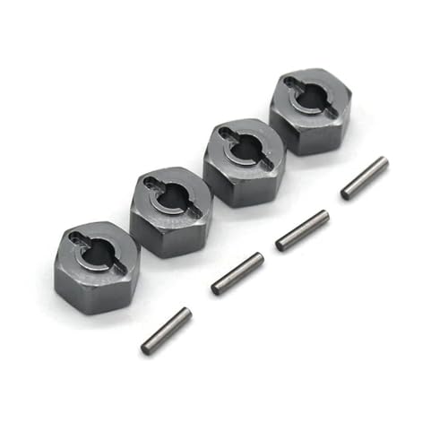 YTrBXZ 4Pcs 12Mm Rad Hex Hub Adapter Kompatibel Mit H16 16207 16208 16209 16210 1/16 RC Auto Upgrade Teile Zubehör(Dark Grey) von YTrBXZ