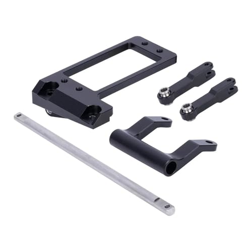 YTrBXZ Aluminium CNC BAT Servohalterung, hydraulische Lenkverbindung, kompatibel mit 1/10 RC Crawler Car VP F9 Portalachs-Chassis, DIY-Teilen und ähnlichen Modellen(Black) von YTrBXZ