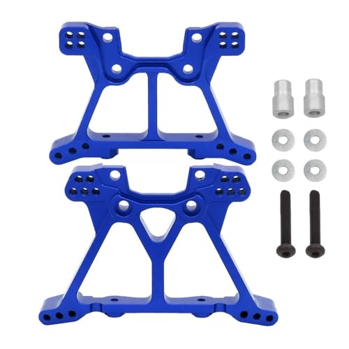 YTrBXZ Aluminium-Stoßdämpfer-Set vorne und hinten, 6838 6839, kompatible Upgrade-Teile für 1/10 4x4 4WD RC-Autos(Blue) von YTrBXZ