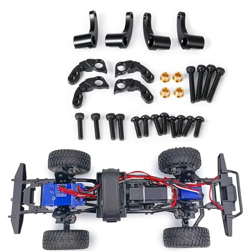 YTrBXZ Einstellbare MetallStoßdämpferhalterung + 1/4 LiftKit für 1/18 RC Crawler Car Bronco kompatible Teile von YTrBXZ