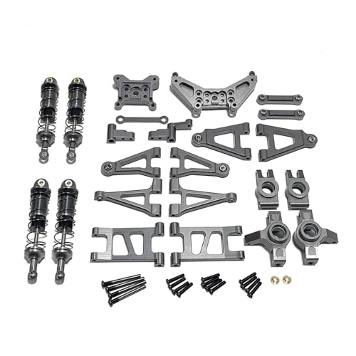 YTrBXZ Fernbedienungsauto-kompatibles Metallschwingen-Lenkschalen-Upgrade-Set für 1/14 14301 14302(Titanium) von YTrBXZ