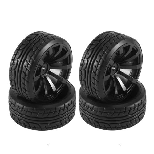 YTrBXZ Hartplastik 65 mm 1/10 RC-Rennwagenreifen, kompatibel mit TT01 TT02 XV01 PTG-2 On Road Touring Drift Car Wheels von YTrBXZ