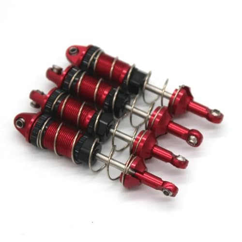 YTrBXZ Kompatible vordere und hintere Stoßdämpfer Kompatibel mit 1/16 RC-Automodelle 16207 16208 16209 16210 H16BM H16 H16PL Metallteile(RED) von YTrBXZ