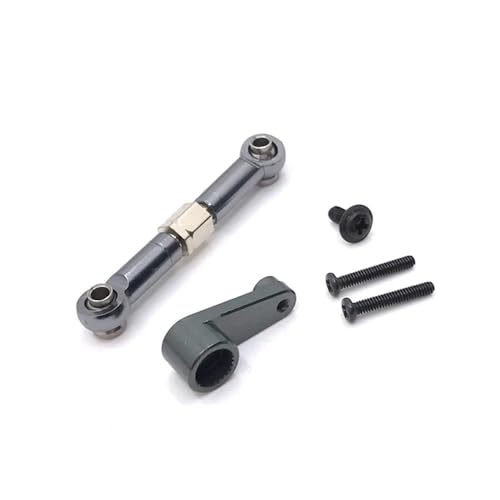 YTrBXZ Kompatibler Metall-Lenkhebel und -Arm für RC-Car-Modelle 144010 144001 144002 124017 124016 124018 124019(Dark Grey) von YTrBXZ