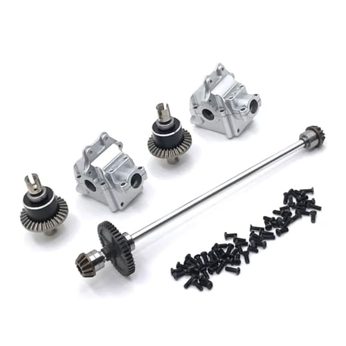 YTrBXZ Kompatibles Metall-Mittelantriebswellen-Getriebe-Differential-Kit für Modell 144010 144001 144002. Geeignete Teile(White) von YTrBXZ