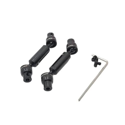 YTrBXZ Kompatibles Metall-Upgrade der vorderen und hinteren Antriebswellen für 1/10 C74 1/16 RC-Autoteile(Black) von YTrBXZ