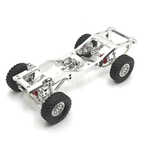 YTrBXZ Kompatibles Metall-Upgrade-modifiziertes Chassis für MN-Modell 1/12 MN82 LC79 RC-Autoteile(Silver) von YTrBXZ