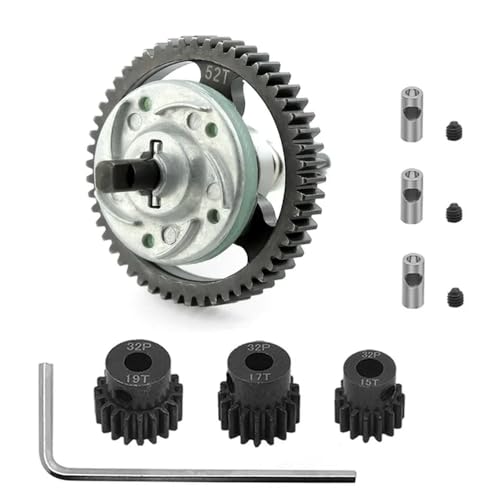 YTrBXZ Metall 6878 Komplette Rutschkupplung mit 15T 17T 19T Ritzel, kompatibel mit 1/10 4x4 VXL UpgradeTeilen(52T) von YTrBXZ