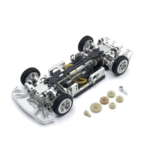 YTrBXZ Metall-Carbonfaser-Bodenplatte, Radstand für 98–102 mm, kompatibel mit 284131 K969 K979 K989 K999 P929 P939 RC-Autoteilen(Silver) von YTrBXZ