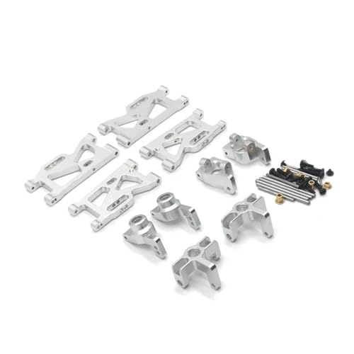 YTrBXZ Metall-Lenkbecher und Schwingarm-Upgrade-Set, 5 Stück, kompatibel mit 144010, 144001, 144002, 124016, 124017, 124018, 124019 RC-Cars(White) von YTrBXZ