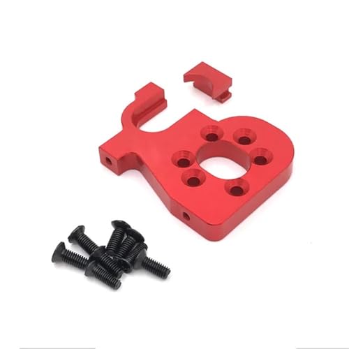 YTrBXZ Metall Upgrade Bürstenlosen Motor Halterung Kompatibel mit 1/14 144001 144002 144010 Und 1/12 124017 124016 124019 RC Auto Teile Alternative(RED) von YTrBXZ