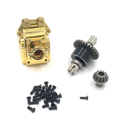 YTrBXZ Metall-Upgrade-Getriebeabdeckung und Differential für 114 144010 144001 144002 112 124016 124017 124018 124019, kompatibel mit RC-Autoteilen(Yellow) von YTrBXZ