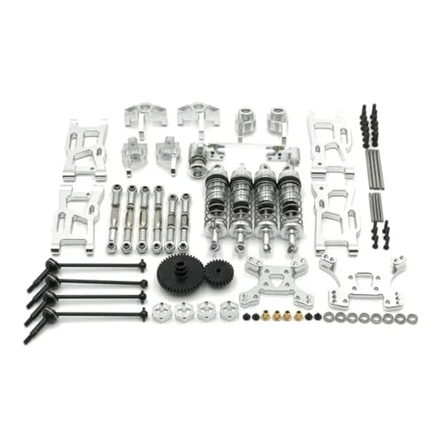 YTrBXZ Metall-Upgrade-Teile-Modifikationssätze Schwingarm-Stoßdämpfer-Set für kompatible 144001 144002 144010 124017 124019 RC-Autos(White) von YTrBXZ