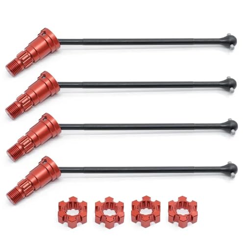 YTrBXZ MetallAntriebswellenUpgrade, kompatibel mit 6S, 8S, 1/5 RCAuto, 2 oder 4teiliges Zubehör(4pcs Red) von YTrBXZ