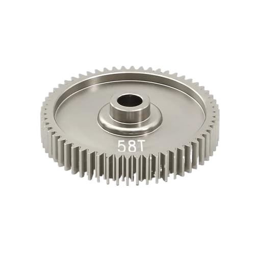 YTrBXZ Speed ​​Spur Gear 55T 58T 61T Upgrade Teile kompatibel mit TT01 1/10 RC Auto Modell 51004 53665 Zubehör(58T) von YTrBXZ