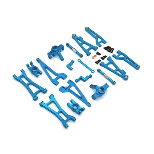 YTrBXZ Upgrade Metall-Aufhängungsarm und Lenkbecher-Verbindungsstangen-Set Compatible with 1/16 RC-Auto, kompatibel mit 16889 16889A 16890 SG1601 SG1602(Blue) von YTrBXZ