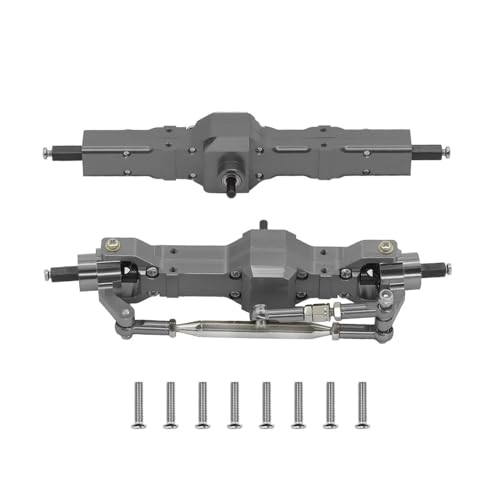 YTrBXZ Upgrade der Vorder- und Hinterachsbaugruppe aus Metall, kompatibel mit 1/10 C74 1/16 C14 C24 C34 C54 B14 B24 Feiyu RC Car-kompatiblen Ersatzteilen(Dark Grey) von YTrBXZ