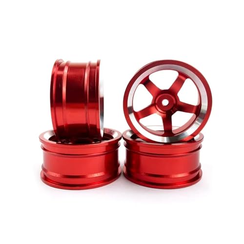 YTrBXZ UpgradeRad aus Metallnabenfelge, kompatibel mit MN86K 4WD G500 RC Crawler Off Road DIYErsatzteilen(Red) von YTrBXZ