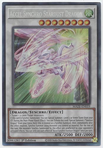 Accel Synchro Stardust Dragon – MAZE-EN019 – Sammlerselten – 1. Auflage von YU-GI-OH!