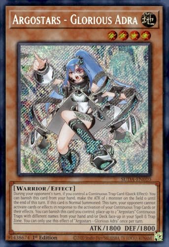 Argostars - Glorious Adra - SUDA-EN010 - Secret Rare - 1. Auflage von YU-GI-OH!