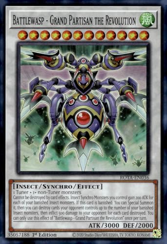 Battlewasp - Grand Partisan The Revolution - ROTA-EN036 - Super Rare - 1. Auflage von YU-GI-OH!