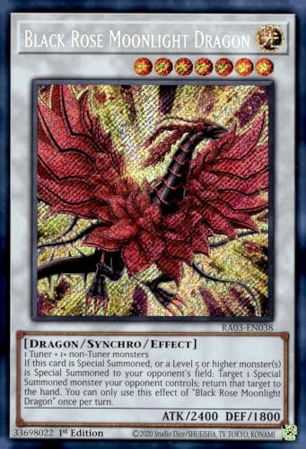 Black Rose Moonlight Dragon (Secret Rare) – RA03-EN038 – Secret Rare – 1. Auflage von YU-GI-OH!