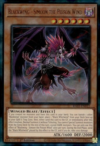 Blackwing – Simoon The Poison Wind (PUR) – RA01-EN012 – Prismatic Ultimate Rare – 1. Auflage von YU-GI-OH!