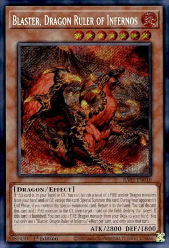 Blaster, Dragon Ruler of Infernos (Secret Rare) – RA03-EN010 – Secret Rare – 1. Auflage von YU-GI-OH!