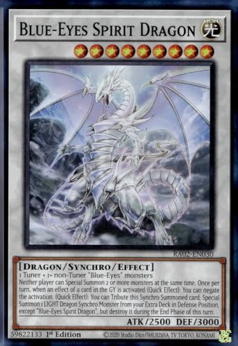 Blue-Eyes Spirit Dragon RA02-EN030 Super Rare 1. Auflage von YU-GI-OH!