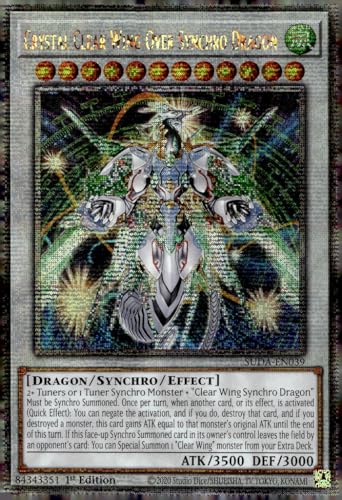 Crystal Clear Wing Over Synchro Dragon (Quarter Century Secret Rare) – SUDA-EN039 – Quarter Century Secret Rare – 1. Auflage von YU-GI-OH!