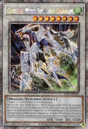 Crystal Wing Synchro Dragon (Platinum Secret Rare) – RA02-EN029 – Platinum Secret Rare – 1. Auflage von YU-GI-OH!