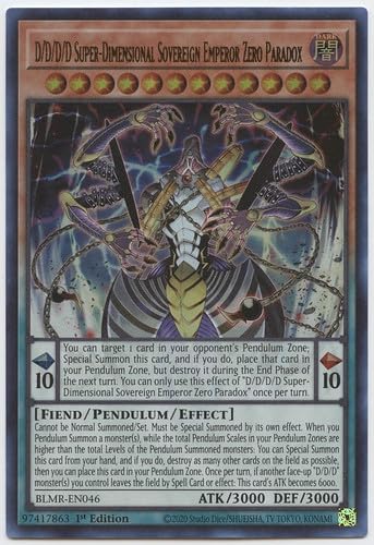 D/D/D/D Super-Dimensional Sovereign Emperor Zero Paradox - BLMR-EN046 - Ultra Rare - 1. Auflage von YU-GI-OH!